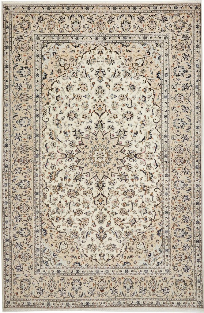 Kashan Tappeto persiano 200x310 Beige (Iran) Annodato A Mano