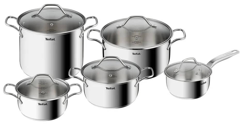 Set di pentole in acciaio inox 10 pezzi Intuition - Tefal