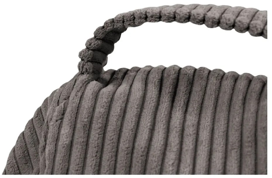 Puof a sacco verde con rivestimento in velluto a coste Play Amuse – SLOWDOWN