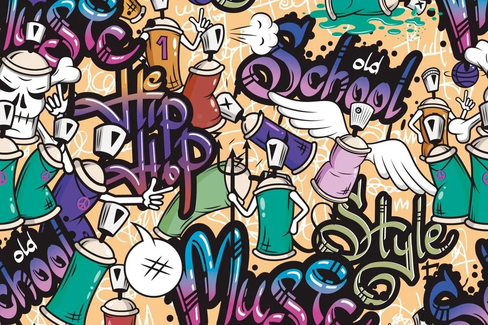 Carta da parati autoadesiva – Arte street art grafica