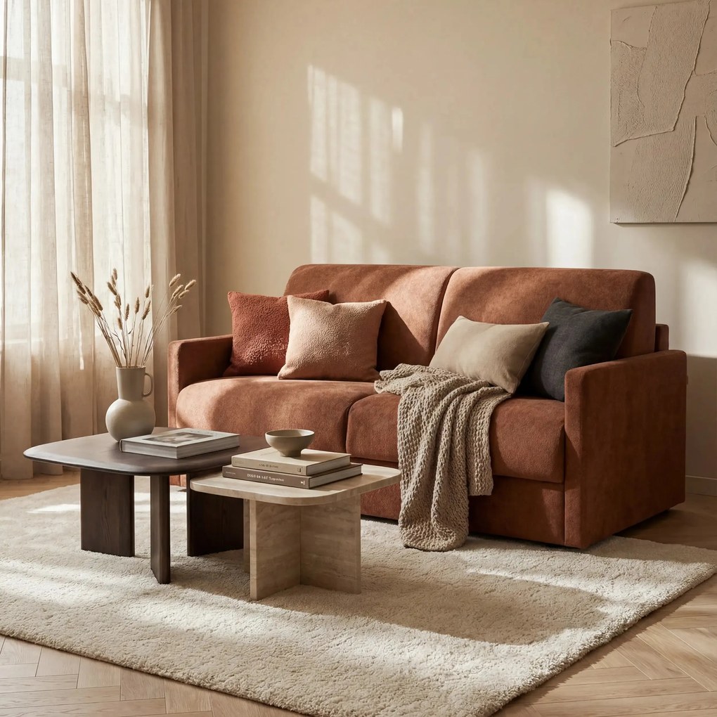 Tommy Divano letto 2 e 3 posti matrimoniale - 100% sfoderabile in tessuto simil cotone smacchiabile T33