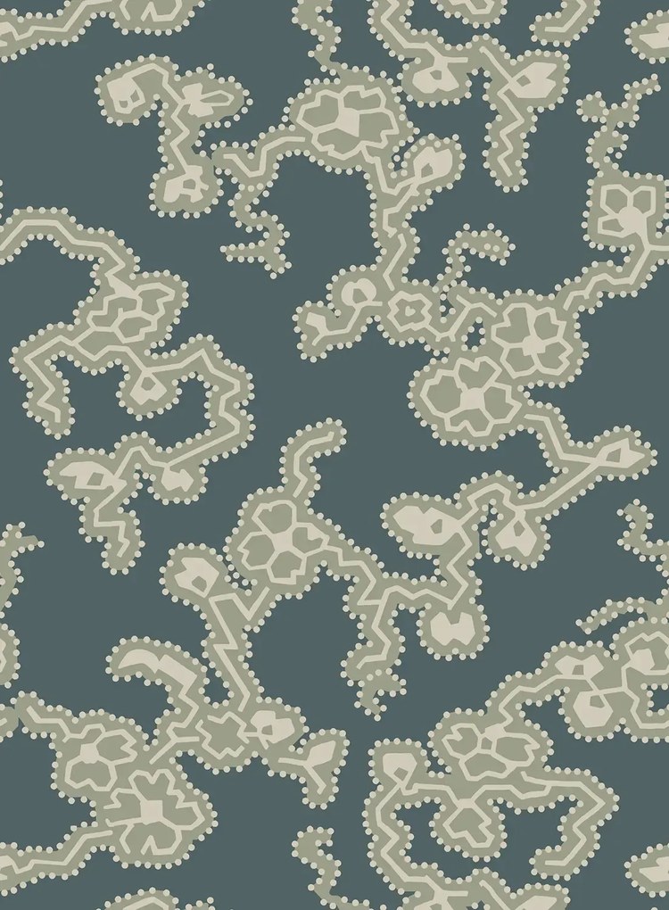 Farrow & Ball Tapete Adelaide - Inchyra Blue/ Lichen