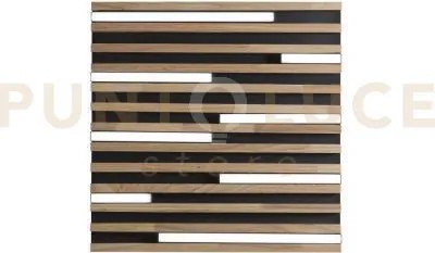 Plafoniera led kuma nera in legno 24w 2432lm cct 2700 e 3200 e 4000...