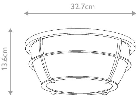 Quoizel QZ-CHANCE-F-PNBR- Plafoniera da bagno CHANCE 2xE27/60W/230V IP44