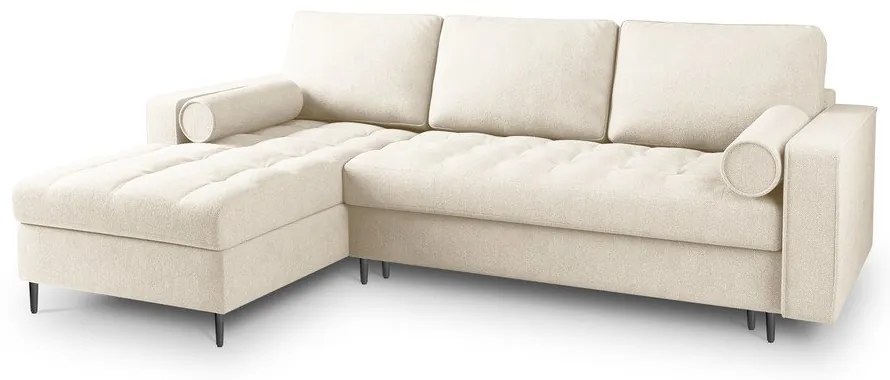 Divano letto beige chiaro Santo, angolo sinistro - Milo Casa