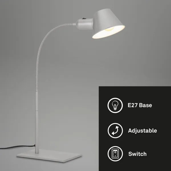 Brilo - Lampada da tavolo 1x E27/10W/230V cromo opaco
