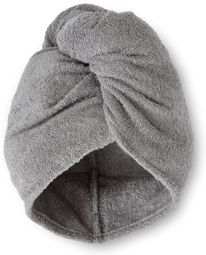 Asciugacapelli in cotone grigio ad asciugatura rapida in set da 2 20x13 cm Quick Dry - Catherine Lansfield