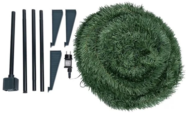 Aigostar - Albero di Natale LED per esterni 150xLED/230V 1,8m IP44 verde bianco caldo