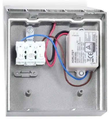 Brilagi - RIANO Lampada da parete per esterni a LED LED/8W/230V Argento IP65