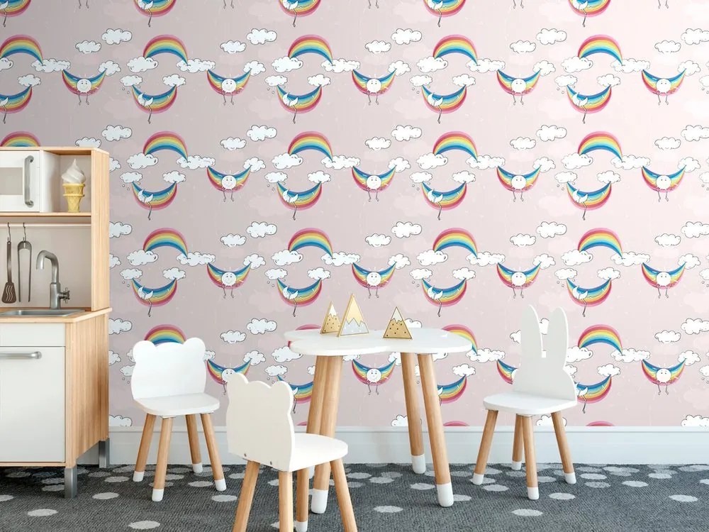Carta da parati autoadesiva – Arcobaleno allegro