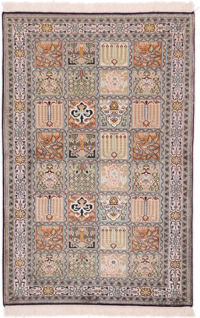 Cashmere Silk Tappeto 100x150 (Indian) Annodato A Mano