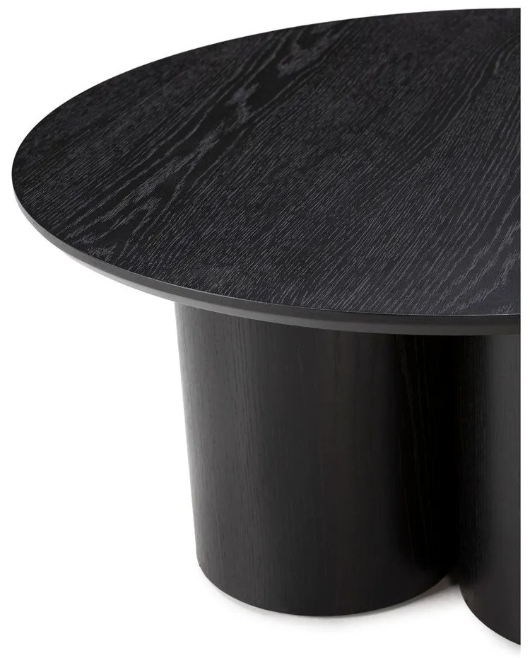 Tavolino da salotto rotondo nero ø 80 cm Lua – MOME