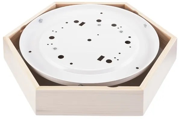 Plafoniera HEX 2xE27/60W/230V d. 43 cm bianco pino