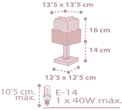 Dalber 63161S - Lampada per bambini PANDA 1xE14/40W/230V rosa