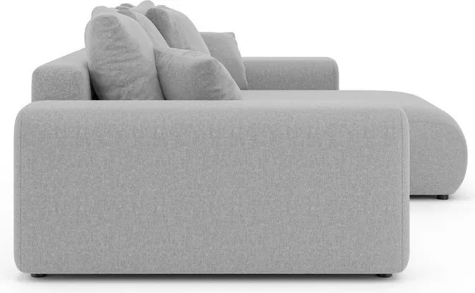 Divano angolare grigio chiaro allungabile/con contenitore (con composizione variabile) Luma – Ropez