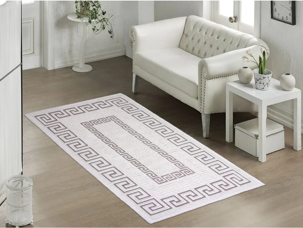 Tappeto in cotone grigio e beige , 100 x 150 cm Versace - Vitaus