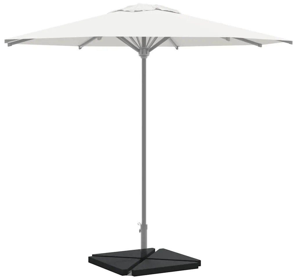 Piastre Per Parasole 4 Pz İn Granito Triangolare 14 Kg Nero /