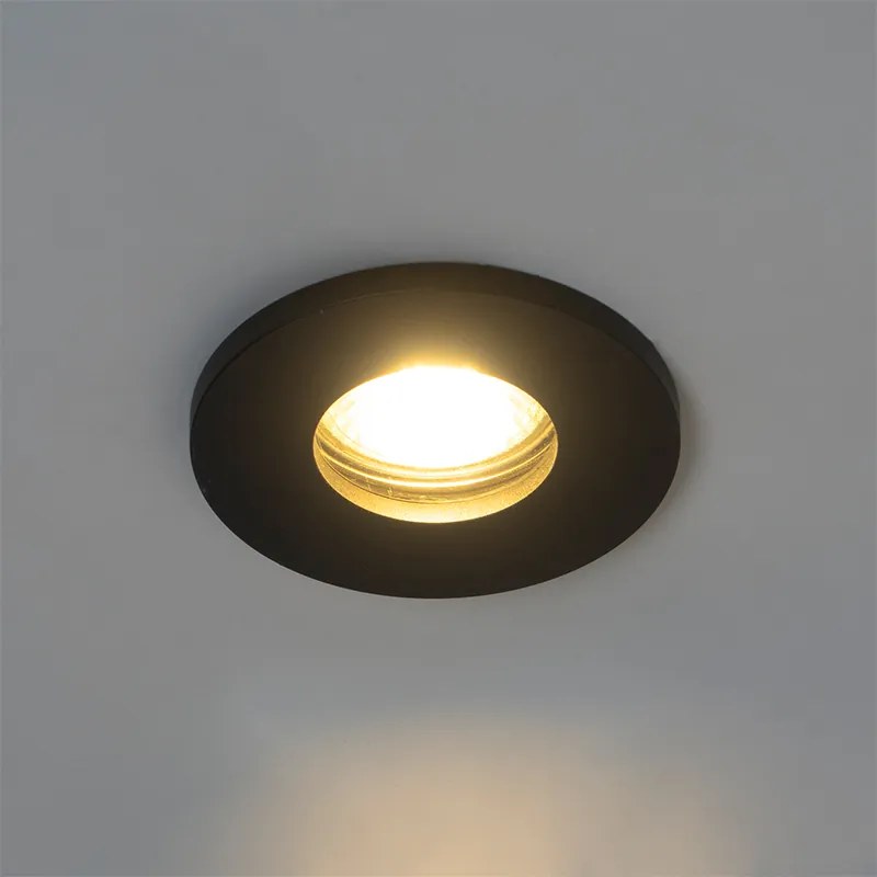 Set di 6 faretti da incasso moderni neri per bagno - Shed