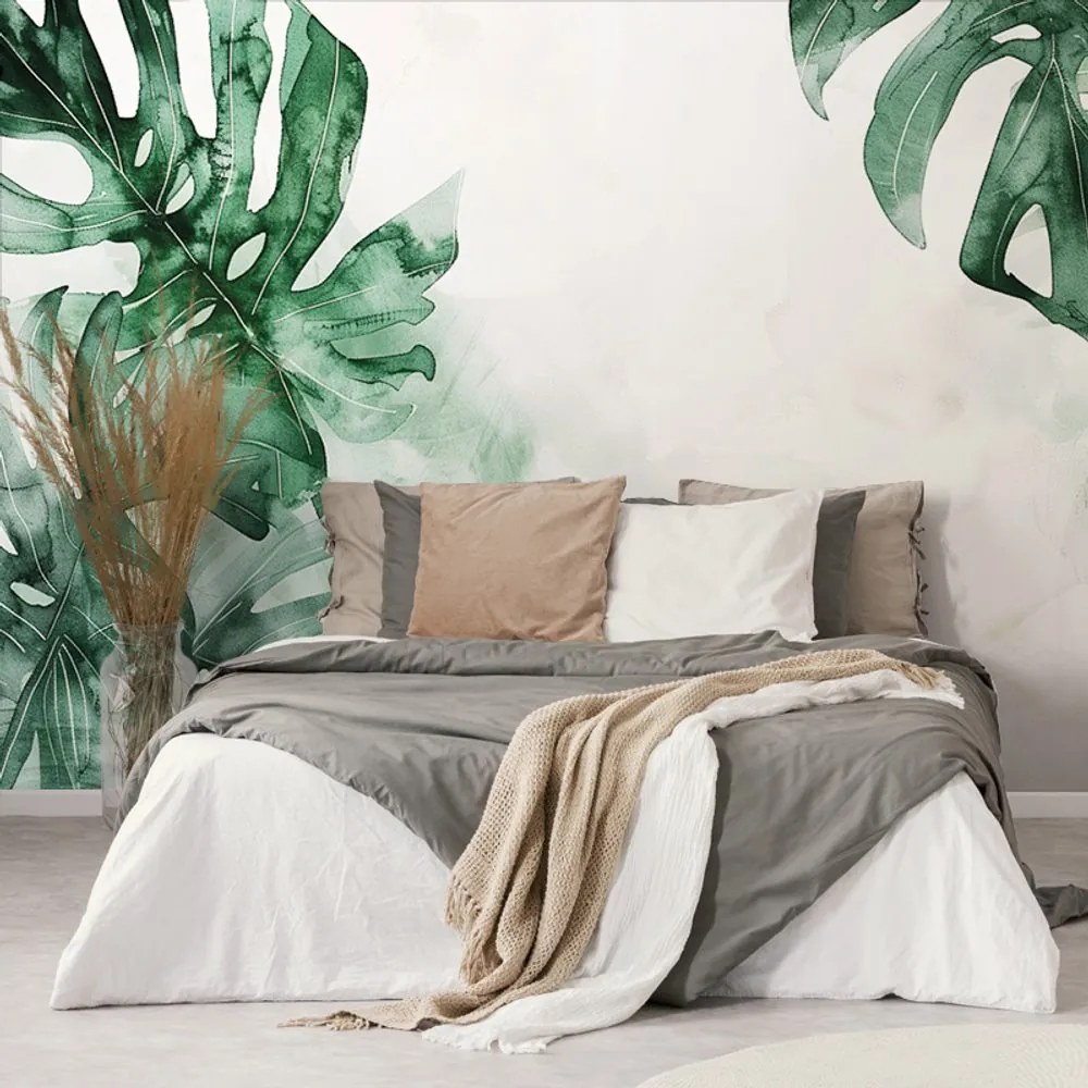 Carta da parati – Foglie enormi di monstera