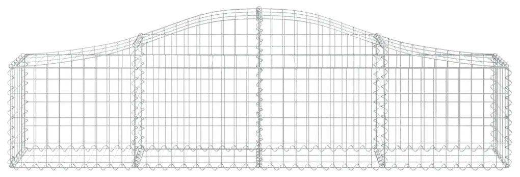 Cesti Gabbioni ad Arco 13 pz 200x30x40/60 cm Ferro Zincato