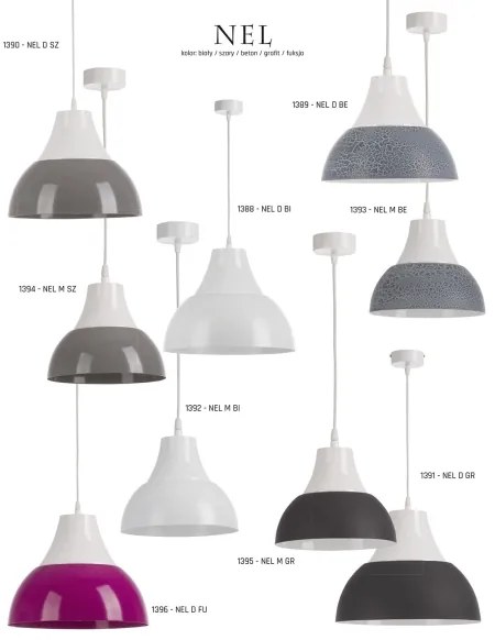 Jupiter 1395 - NEL M GR - Lampadario NEL 1xE27/60W/230V