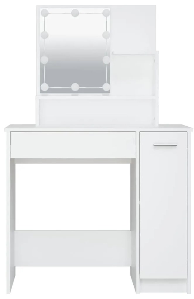 Toeletta con led bianca 86,5x35x136 cm