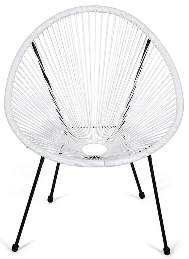 Poltrona da esterno bianca in metallo e plastica Avocado Comfort – Bonami Selection