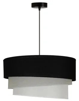 Duolla - Lampadario a sospensione con filo TRIO 1xE27/15W/230V diametro 45 cm nero/grigio/bianco