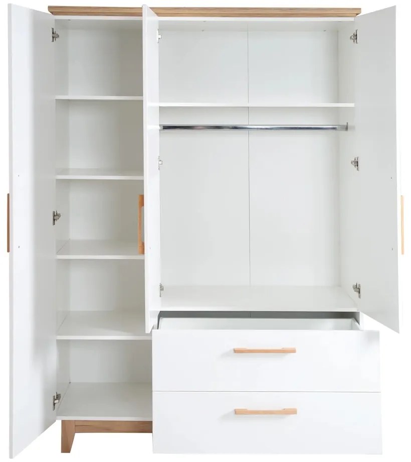 Armadio per bambini bianco in rovere 135x200 cm Finn - Roba