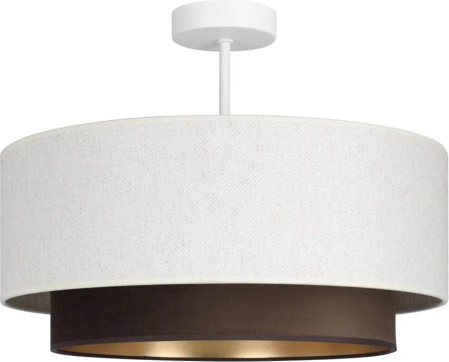 Plafoniera da soffitto NATIA 1xE27/60W/230V Ø 45 cm bianco/marrone