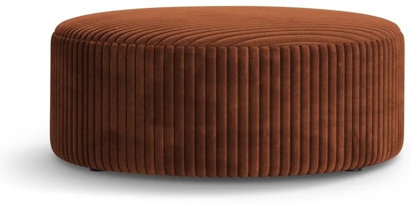 Poggiapiedi color mattone con rivestimento in velluto a coste Dia – Micadoni