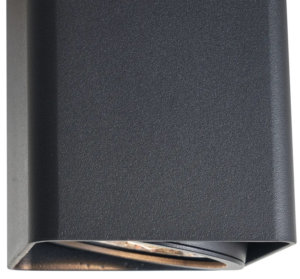Faretto da superficie di design nero GU10 70mm orientabile e inclinabile - Vox