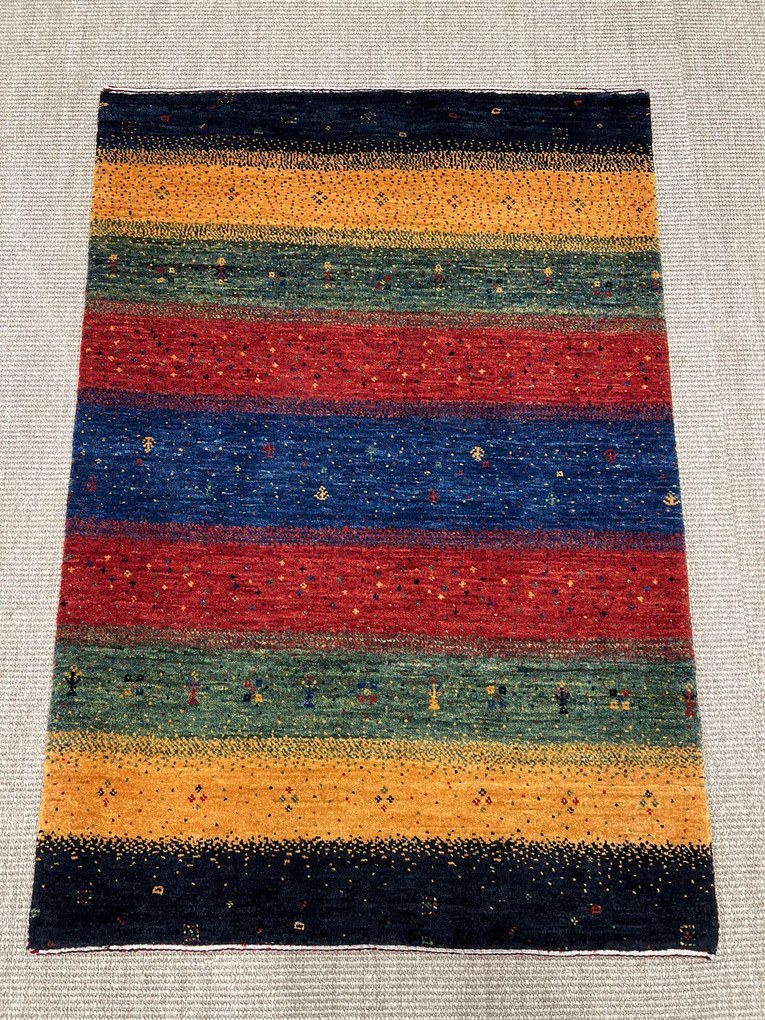 Loribaft Tappeto 80x120 Verde (Iran) Annodato A Mano