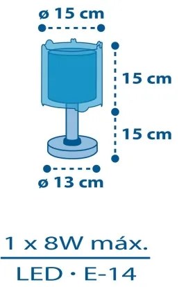 Dalber 41341N - Lampada LED per bambini PLANETS 1xG4/4W/230V blu