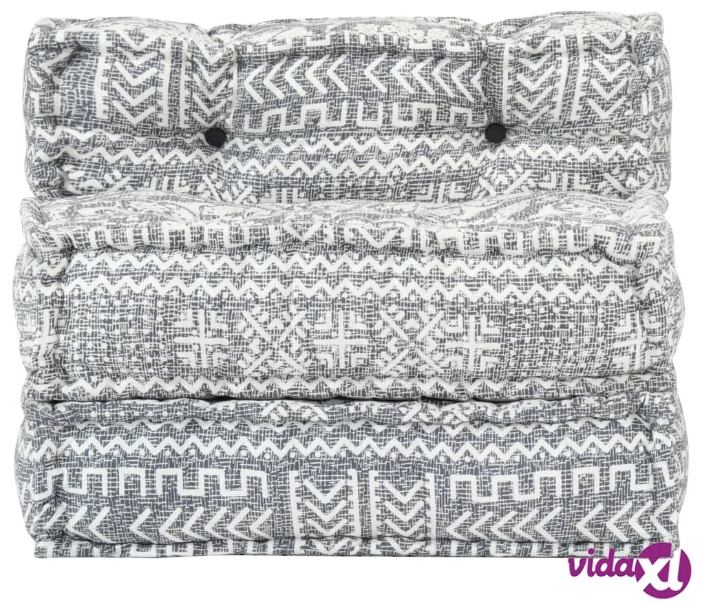 vidaXL Pouf Modulare Grigio Chiaro in Tessuto