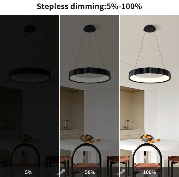 Brilagi - Lampada a sospensione dimmerabile LED su cavo FALCON MODERN LED/54W/230V 60 cm nera + telecomando