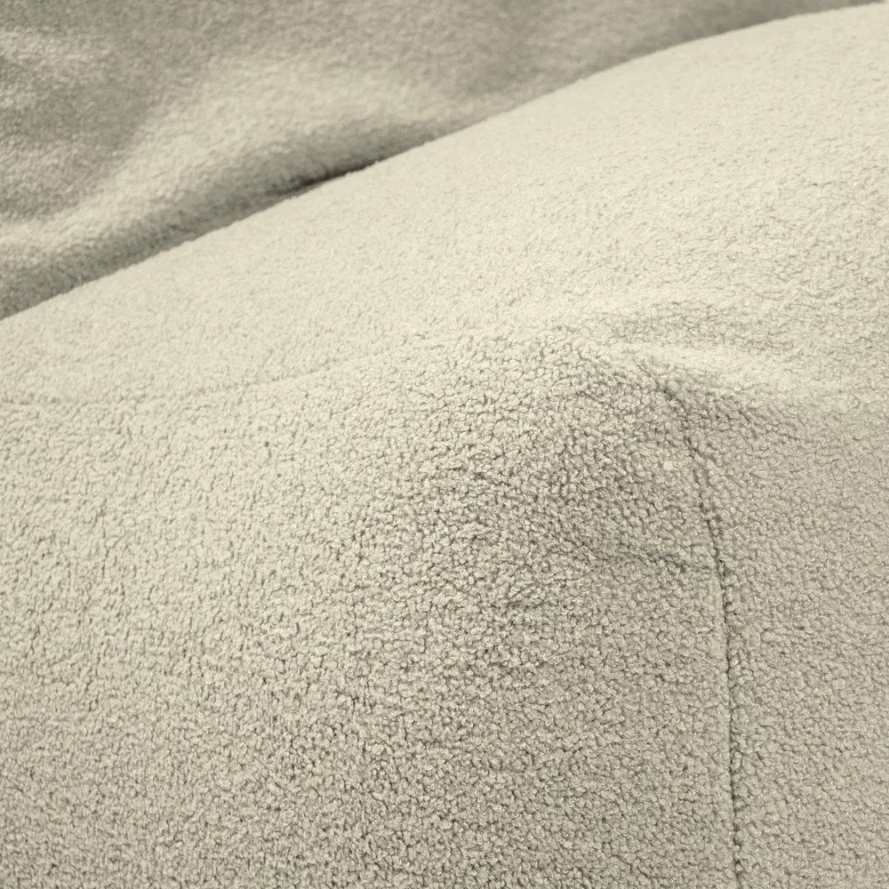 Puof a sacco marrone con rivestimento in bouclé Seat 100 Lounge – SLOWDOWN