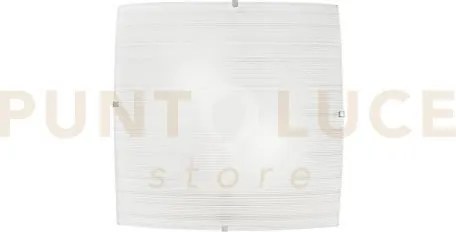 Plafoniera celine bianca 2 luci attacco e27 30x30x9cm vetro bianco ...