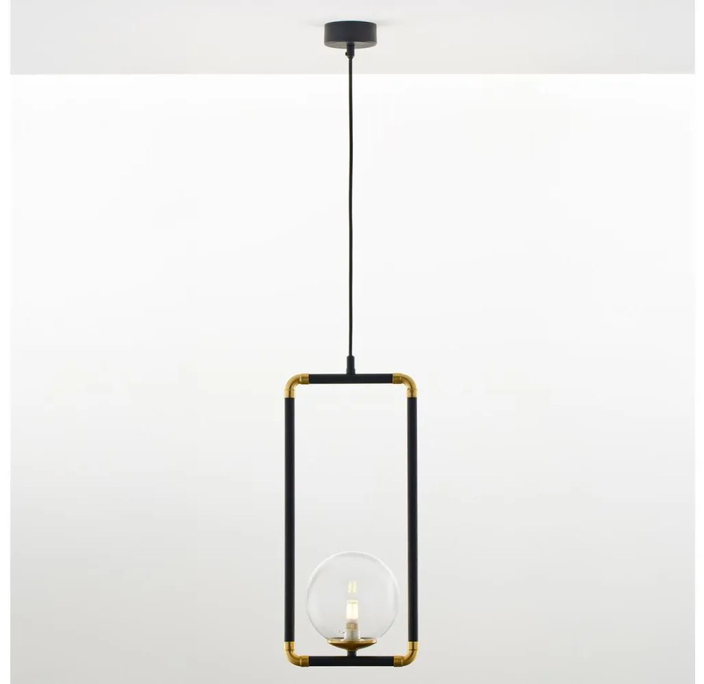 Jupiter 2023 - Lampadario a sospensione con filo ZAFRA 1xG9/10W/230V nero/oro/limpido