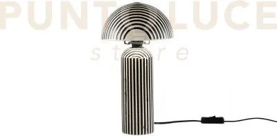 Lume tanzania in ceramica nero 1 luce attacco e14  diametro 20cm h ...