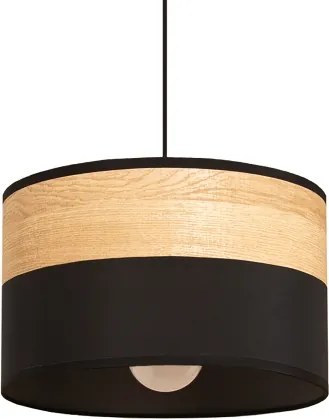 Lampada a sospensione con cavo ALBA 1xE27/15W/230V diam. 25 cm nero/marrone