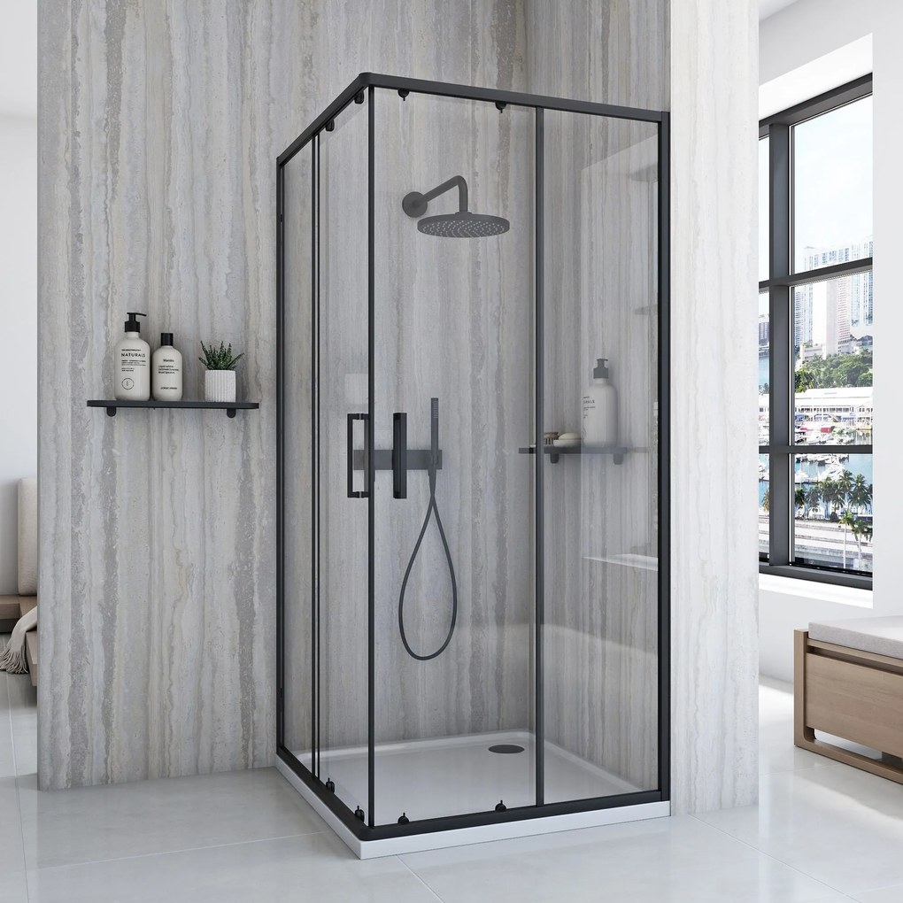 Cabina doccia Rea City 80x80 Black