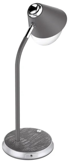 Immax 08972L - Lampada da tavolo LED dimmerabile FINCH LED/9W/12/230V grigio/cromo