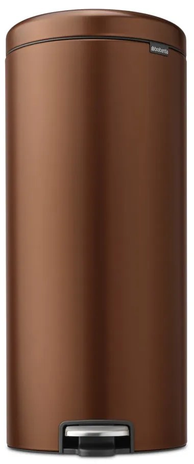 Cestino per la spazzatura color bronzo in acciaio con pedale 30 l NewIcon – Brabantia