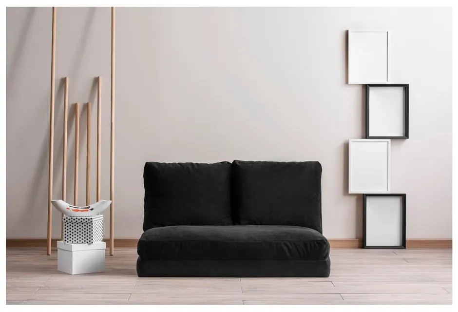 Divano letto nero 120 cm Taida - Balcab Home