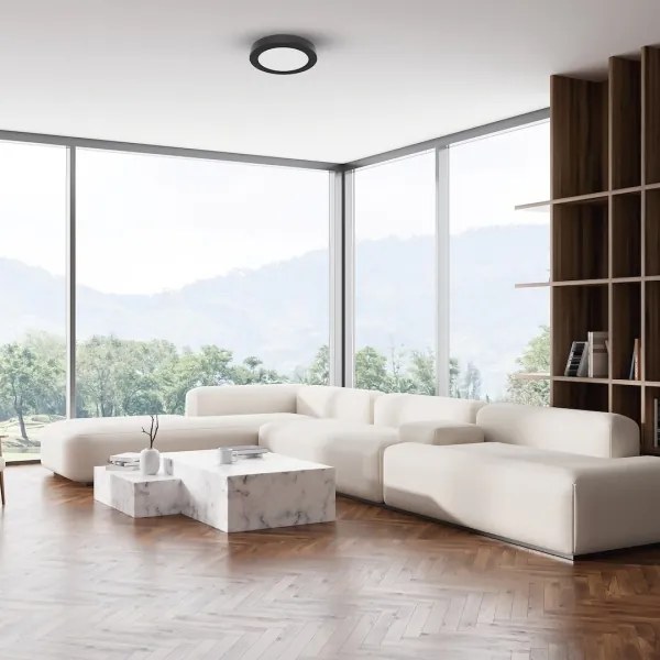 Plafoniera LED EVORA LED/6W/230V 3000/4000/6000K Ø 14 cm nera