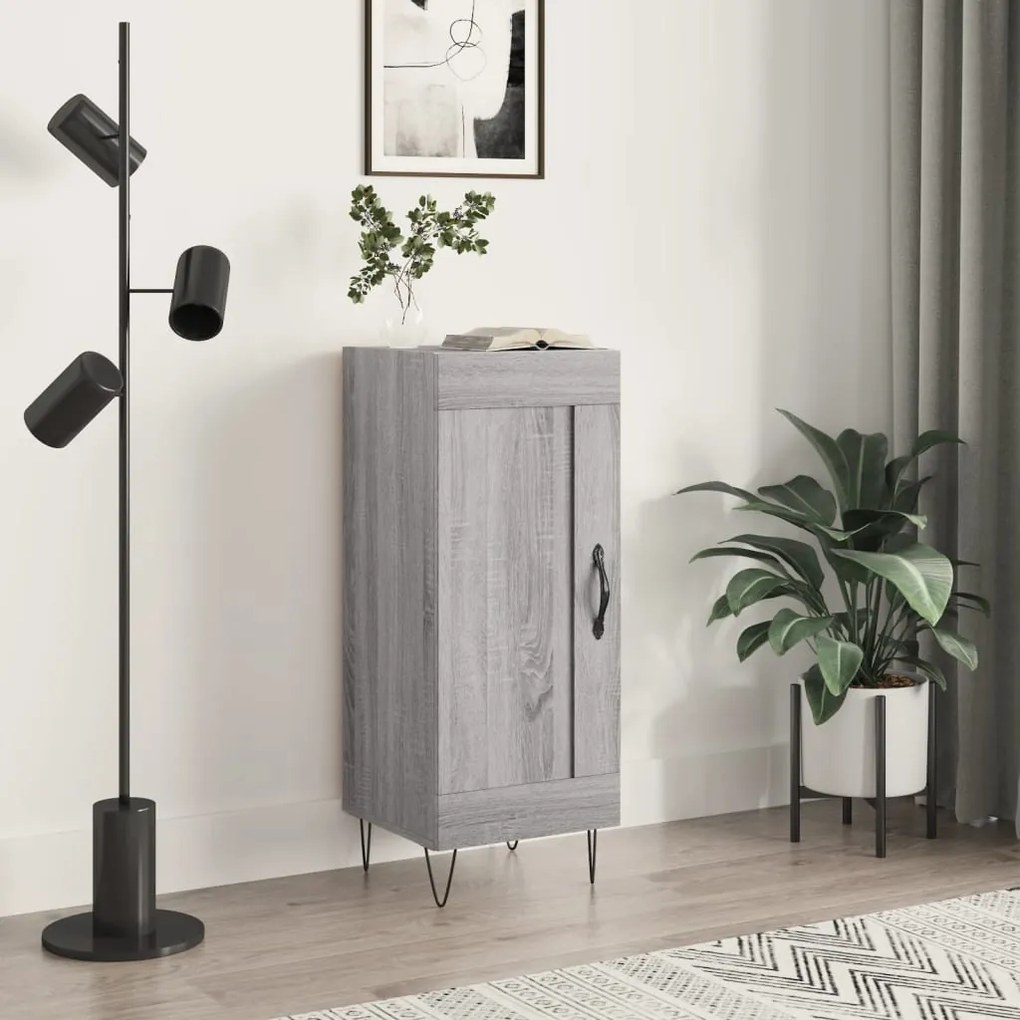 Credenza Grigio Sonoma 34,5x34x90 Cm İn Legno Multistrato /