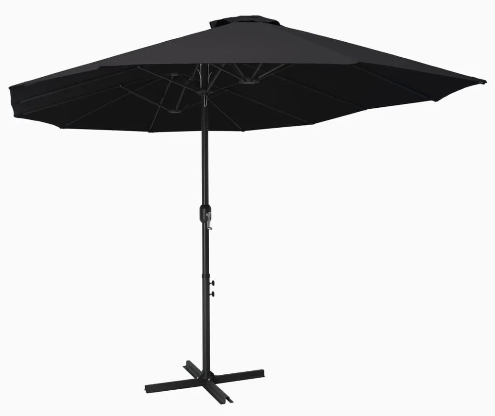 Ombrellone Da Esterni Palo İn Alluminio 460x270cm Nero /