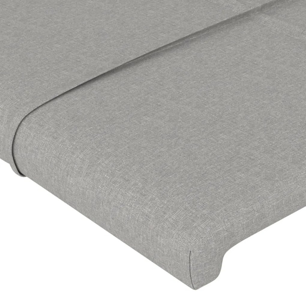 Testiere 2 pz grigio chiaro 100x5x78/88 cm in tessuto