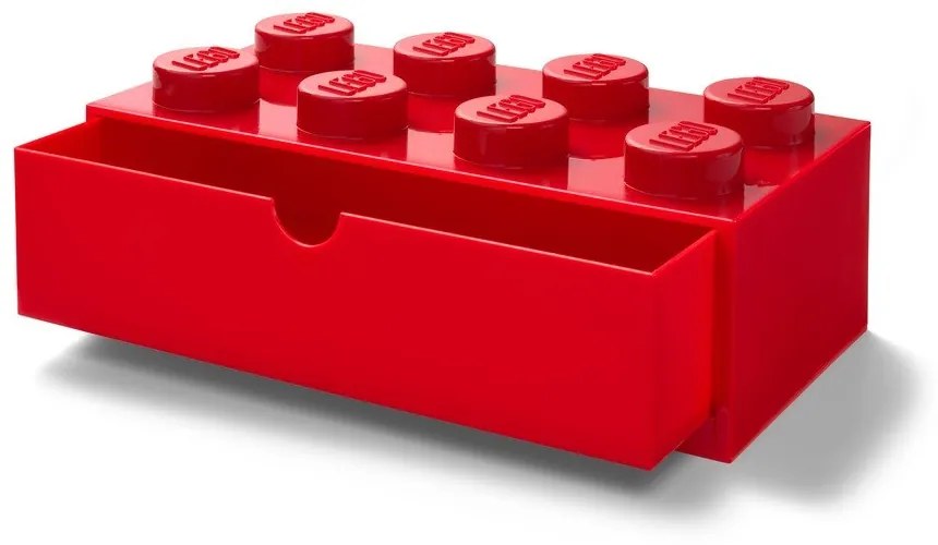 Scatola da tavolo rossa con cassetto , 31 x 16 cm - LEGO®